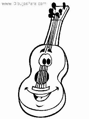 Imagen De Guitarra Criolla Para Colorear: Aprender a Dibujar Fácil, dibujos de Una Pua De Guitarra, como dibujar Una Pua De Guitarra paso a paso para colorear