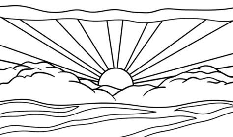 Dibujos De Puestas De Sol Para Colorear: Dibujar Fácil, dibujos de Una Puesta De Sol, como dibujar Una Puesta De Sol paso a paso para colorear