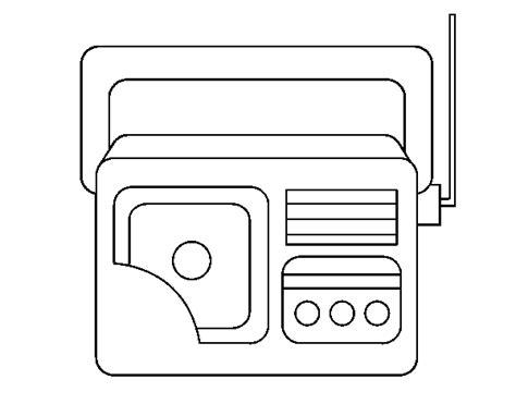 Dibujo de Radio antigua para Colorear - Dibujos.net: Aprender a Dibujar y Colorear Fácil, dibujos de Una Radio Antigua, como dibujar Una Radio Antigua para colorear
