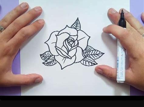 Como dibujar una rosa paso a paso 13 | How to draw a rose 13: Aprender como Dibujar y Colorear Fácil con este Paso a Paso, dibujos de Una Rosapaso A Paso, como dibujar Una Rosapaso A Paso para colorear e imprimir