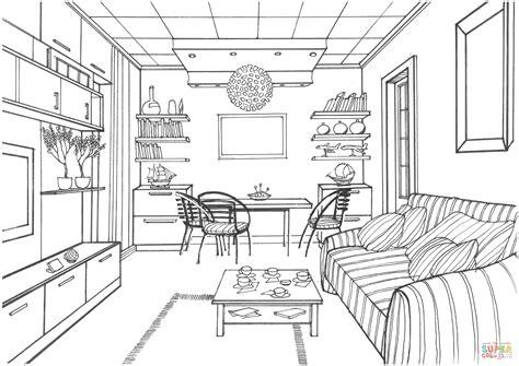 Dibujo de Sala de estar con una bola luminosa para: Aprende a Dibujar y Colorear Fácil, dibujos de Una Sala De Estar, como dibujar Una Sala De Estar paso a paso para colorear
