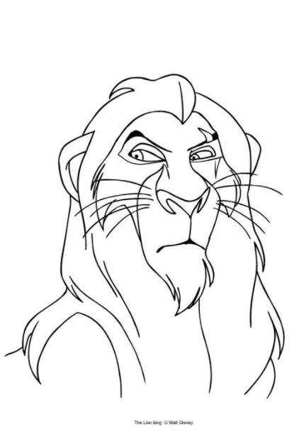 Scar Lion King Coloring Page - youngandtae.com | Lion king: Dibujar y Colorear Fácil con este Paso a Paso, dibujos de Una Scar, como dibujar Una Scar para colorear e imprimir