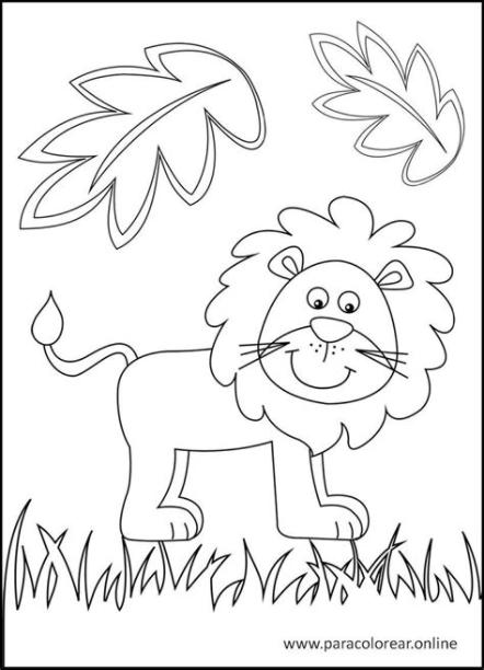 Dibujos De Animales de la selva para Colorear Imprimir y: Dibujar Fácil con este Paso a Paso, dibujos de Una Selva Para Niños, como dibujar Una Selva Para Niños para colorear e imprimir