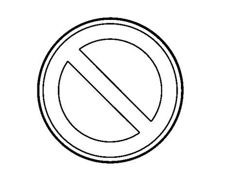 Dibujo de Estacionamiento prohibido para Colorear: Aprende como Dibujar y Colorear Fácil, dibujos de Una Señal De Prohibido, como dibujar Una Señal De Prohibido paso a paso para colorear