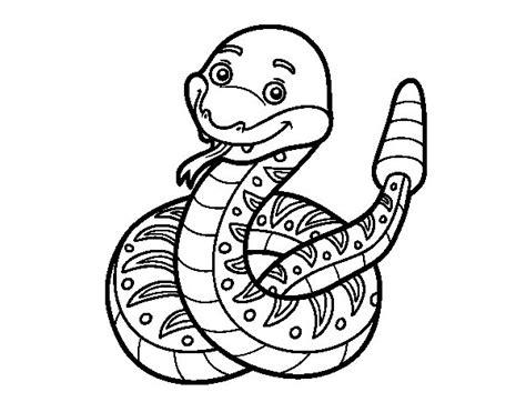 Dibujo de Una serpiente de cascabel para Colorear: Aprender como Dibujar y Colorear Fácil, dibujos de Una Serpiente De Cascabel, como dibujar Una Serpiente De Cascabel paso a paso para colorear