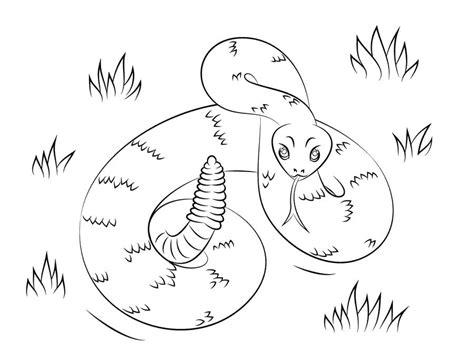 Dibujos para colorear: Serpiente de cascabel imprimible: Dibujar y Colorear Fácil, dibujos de Una Serpiente De Cascabel, como dibujar Una Serpiente De Cascabel para colorear