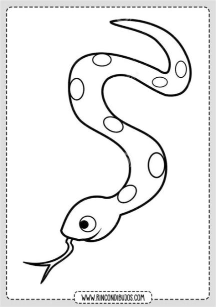 Dibujos de Serpientes para colorear | Imprimir y Colorear: Aprende a Dibujar y Colorear Fácil con este Paso a Paso, dibujos de Una Serpiente Pequeña, como dibujar Una Serpiente Pequeña paso a paso para colorear