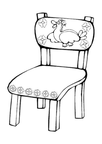 Disegno da colorare sedia - Disegni Da Colorare E Stampare: Dibujar y Colorear Fácil, dibujos de Una Silla Rota, como dibujar Una Silla Rota paso a paso para colorear