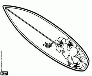 Kleurplaat Surfplank met bloemen kleurplaten: Dibujar y Colorear Fácil con este Paso a Paso, dibujos de Una Tabla En Photoshop, como dibujar Una Tabla En Photoshop para colorear