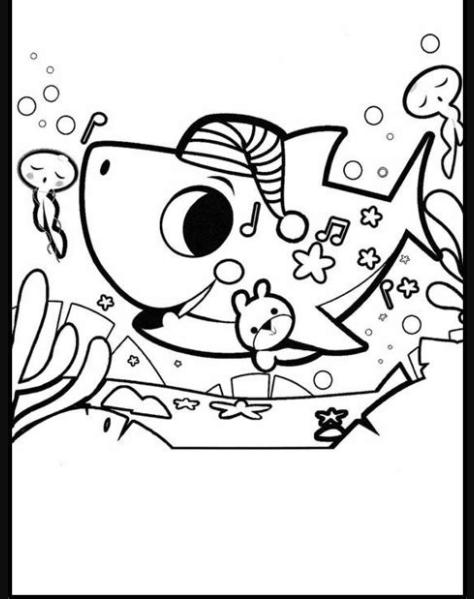 Baby Shark 12 Dibujos para Colorear. Dibujos para imprimir: Aprender a Dibujar y Colorear Fácil con este Paso a Paso, dibujos de Una Thompson, como dibujar Una Thompson para colorear e imprimir