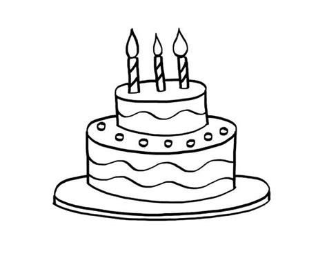 Tarta de cumpleaños: dibujo para colorear e imprimir: Dibujar Fácil, dibujos de Una Torta De Cumpleaños, como dibujar Una Torta De Cumpleaños para colorear
