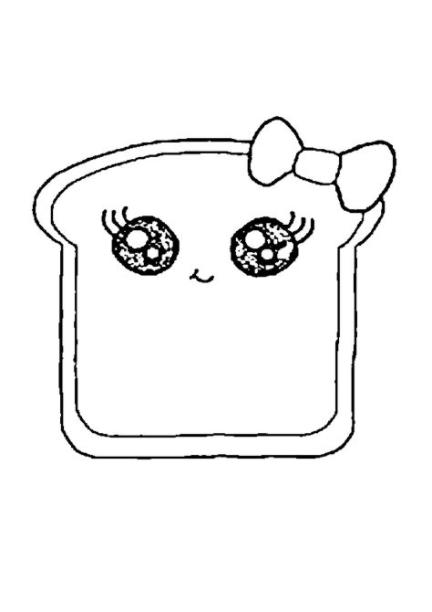🥇 🥇 Dibujos de Comida kawaii tostada【2021】: Aprende a Dibujar Fácil, dibujos de Una Tostada Kawaii, como dibujar Una Tostada Kawaii paso a paso para colorear