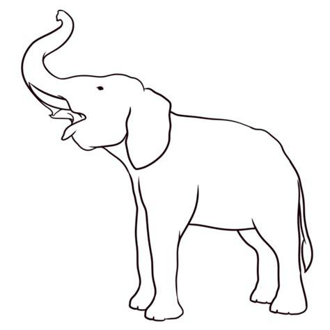 Dibujo de elefante levantando trompa para colorear | Para: Aprende a Dibujar y Colorear Fácil con este Paso a Paso, dibujos de Una Trompa De Elefante, como dibujar Una Trompa De Elefante para colorear