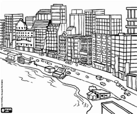 Juegos de Ciudades y Pueblos para colorear. imprimir y pintar: Aprender a Dibujar Fácil con este Paso a Paso, dibujos de Una Urbanizacion, como dibujar Una Urbanizacion para colorear e imprimir