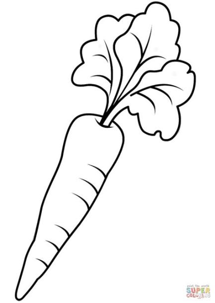 Zanahoria Animada Para Colorear - páginas para colorear: Aprende como Dibujar Fácil con este Paso a Paso, dibujos de Una Zanahoria, como dibujar Una Zanahoria paso a paso para colorear