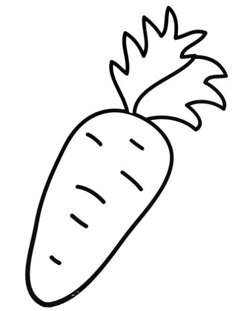 Zanahorias para colorear e imprimir: Dibujar Fácil con este Paso a Paso, dibujos de Una Zanahoria Para Niños, como dibujar Una Zanahoria Para Niños para colorear