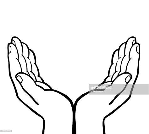 stock illustration : Open Hands | How to draw hands. Hand: Aprende a Dibujar Fácil con este Paso a Paso, dibujos de Unas Manos Unidas, como dibujar Unas Manos Unidas paso a paso para colorear