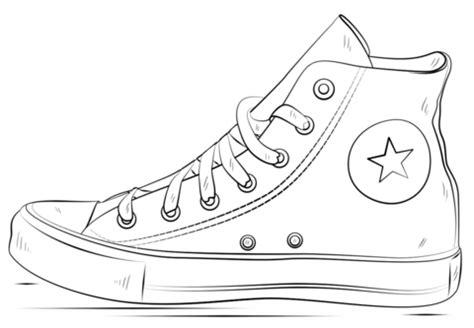 Pin on Manualitats: Aprender a Dibujar y Colorear Fácil, dibujos de Unas Zapatillas Converse, como dibujar Unas Zapatillas Converse para colorear