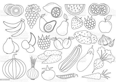 Imagen de Libro para colorear (página). Frutas. verduras: Aprende a Dibujar y Colorear Fácil, dibujos de Verduras Y Frutas, como dibujar Verduras Y Frutas para colorear