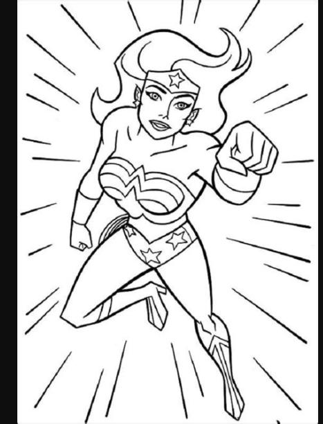 💠 Dibujos Wonder Woman - Dibujosparacolorear.eu: Dibujar y Colorear Fácil, dibujos de Wonder Woman, como dibujar Wonder Woman para colorear e imprimir