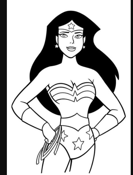 Dibujos de Wonder Woman para Colorear e Imprimir: Dibujar y Colorear Fácil, dibujos de Wonder Woman, como dibujar Wonder Woman paso a paso para colorear