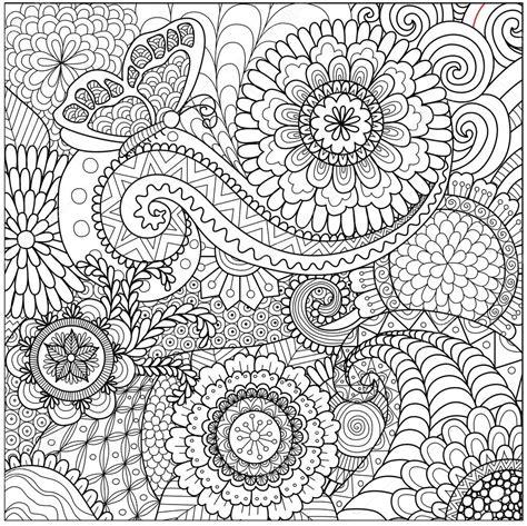 Fondo floral zentangle dibujado a mano para colorear: Dibujar y Colorear Fácil, dibujos de Zentangle Art, como dibujar Zentangle Art para colorear
