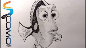 Cómo Dibujar A Dory De Buscando A Nemo Paso a Paso Fácil