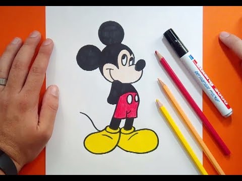 Cómo Dibujar A Mickey Mouse Fácil Paso a Paso