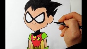 Dibuja A Robin De Teen Titans Go Paso a Paso Fácil