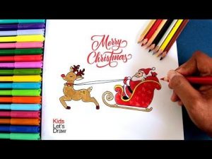 Cómo Dibuja A Santa Claus Con Su Trineo Para Navidad Fácil Paso a Paso