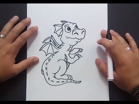 Dibuja A Un Dragón Fácil Paso a Paso