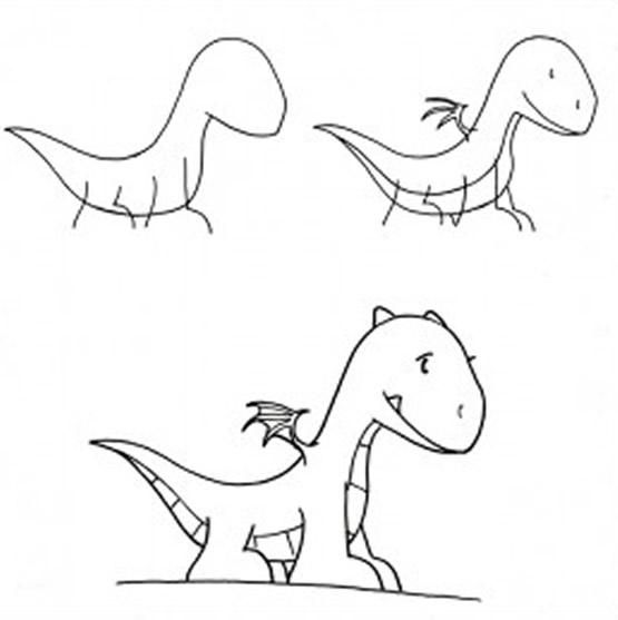 Cómo Dibujar Un Dragón Infantil Paso a Paso Fácil