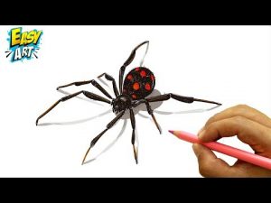 Dibujar Una Araña 3D Para Halloween Fácil Paso a Paso