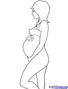 Cómo Dibujar Una Mujer Embarazada Paso a Paso Fácil