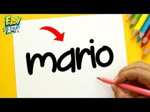 Cómo Dibuja A Partir Del Nombre Mario Fácil Paso a Paso