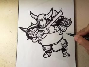 Cómo Dibujar A Pekka De Clash Royale Paso a Paso Fácil