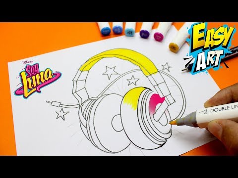 Cómo Dibujar Los Auriculares De Soy Luna Fácil Paso a Paso