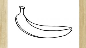 Cómo Dibuja Un Plátano Fácil Paso a Paso