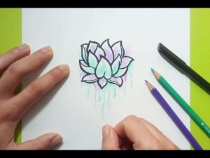 Cómo Dibuja Una Flor De Loto Paso a Paso Fácil