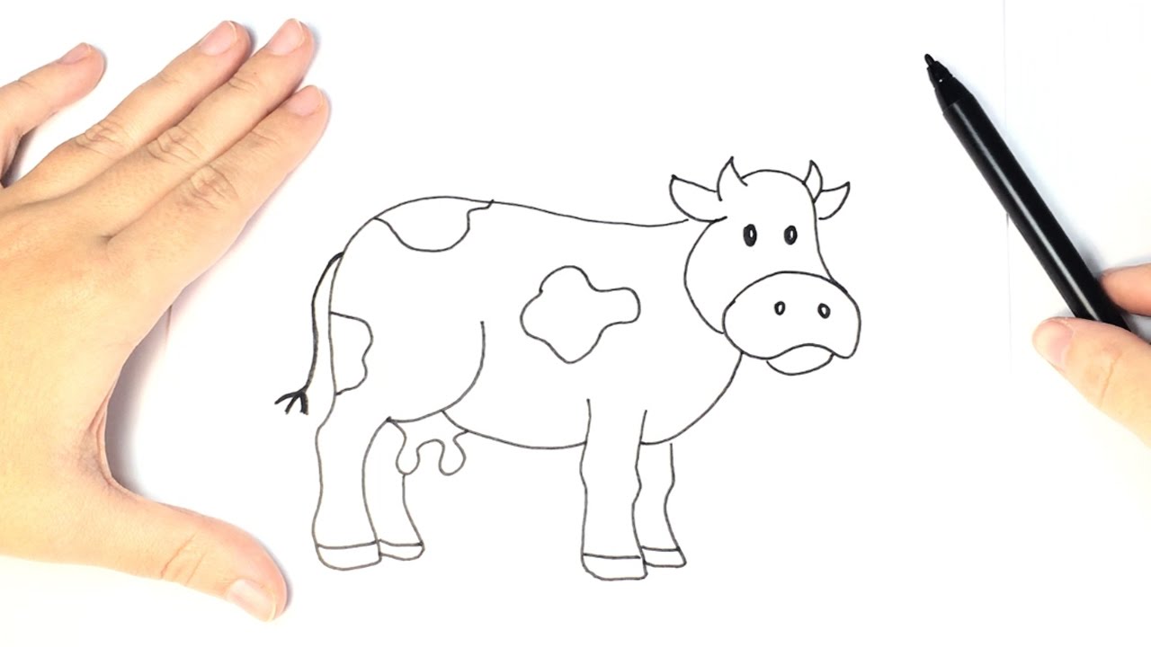 Cómo Dibujar Una Vaca Fácil Paso a Paso