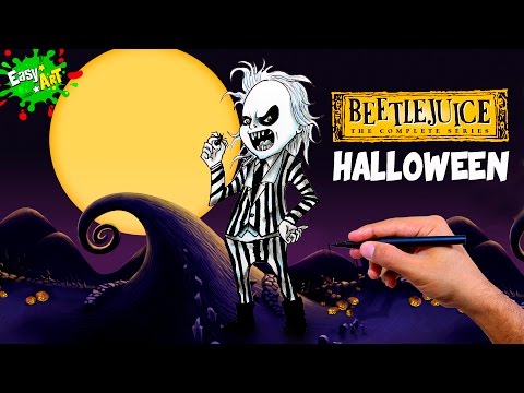 Cómo Dibuja A Beetlejuice Para Halloween Fácil Paso a Paso
