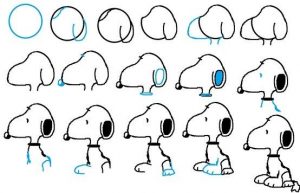 Cómo Dibuja A Snoopy Fácil Paso a Paso