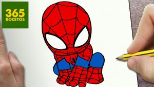 Dibuja A Spiderman Kawaii Fácil Paso a Paso