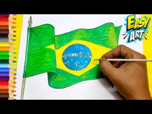 Dibuja La Bandera De Brasil Fácil Paso a Paso