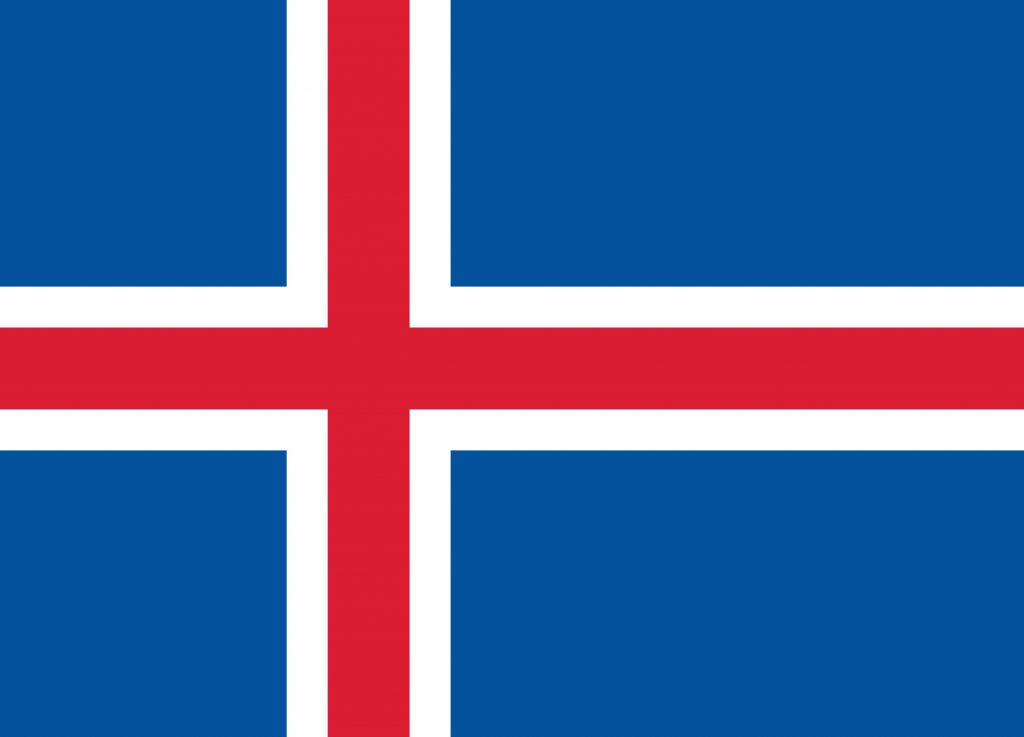 Dibuja La Bandera De Islandia Fácil Paso a Paso