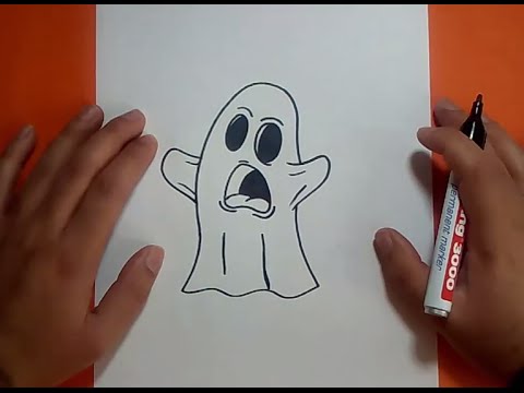 Cómo Dibujar Un Fantasma Fácil Paso a Paso