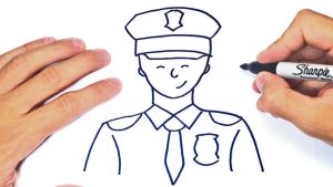 Cómo Dibuja Un Policía Paso a Paso Fácil