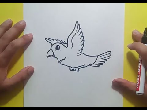 Cómo Dibuja Un Pájaro Volando Fácil Paso a Paso