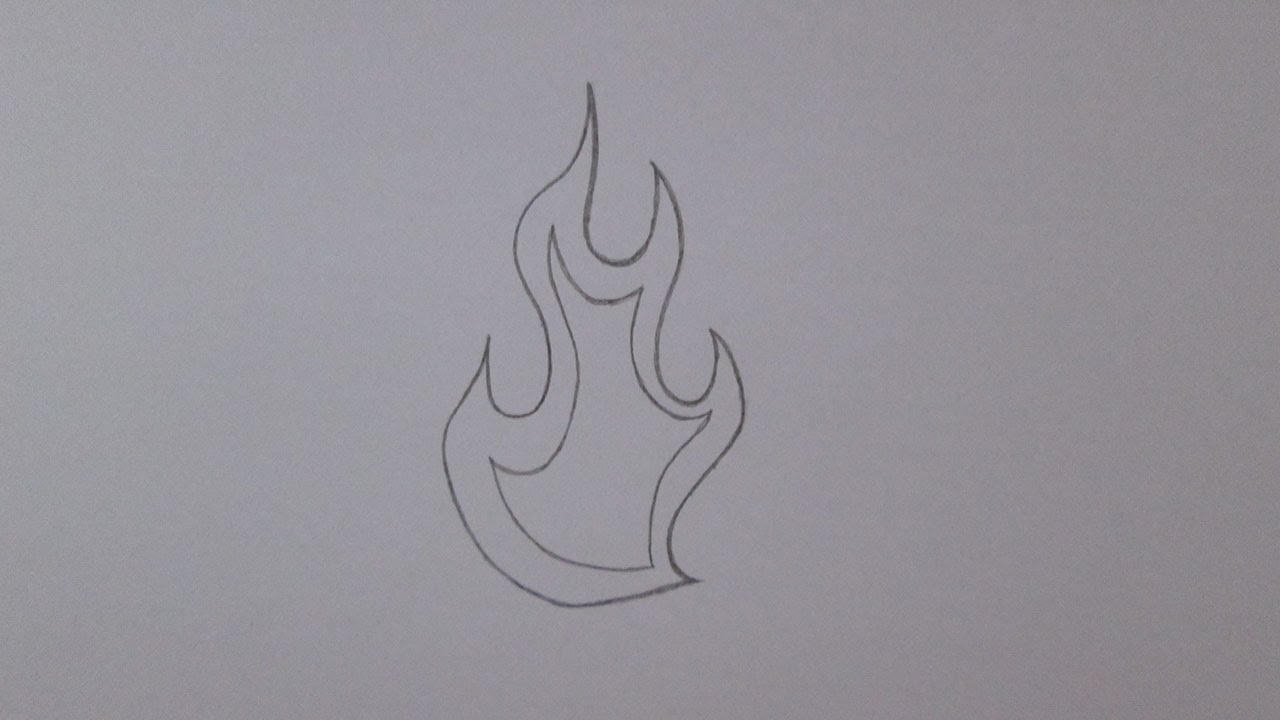 Dibuja Una Llama De Fuego Paso a Paso Fácil