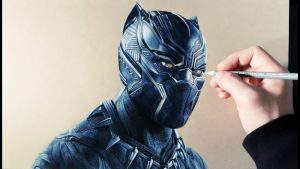 Cómo Dibujar A Black Panther Realista Paso a Paso Fácil
